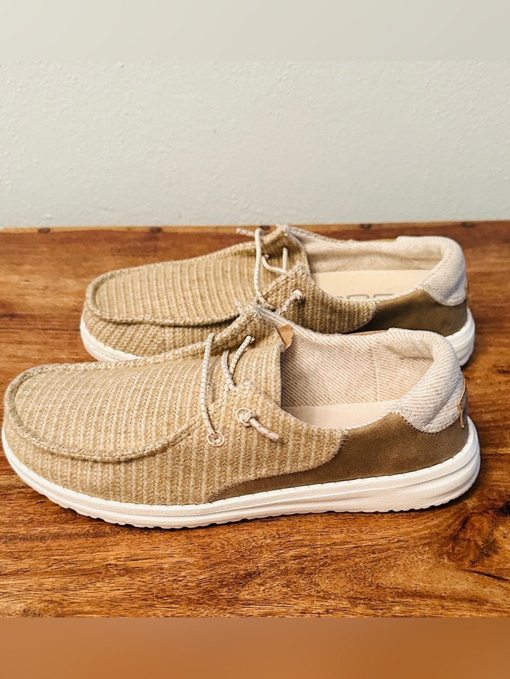 Hey Dude Women’s Slip-On Shoes in Beige